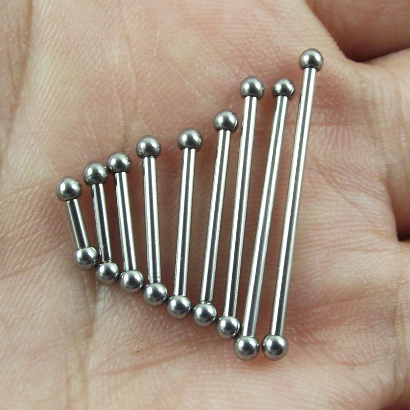 Industrial Barbell Long - SaYao 2pcs 2mm mini ball Stainless