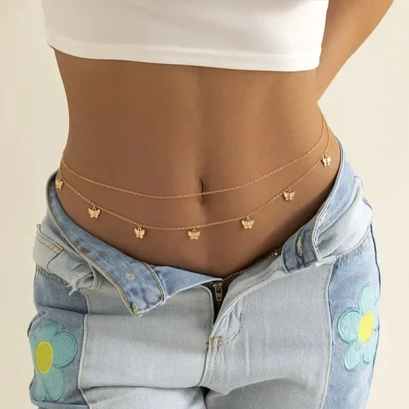 Body Jewelry By The Chain Gang - New Charm Sexy Double Layer Butterfly