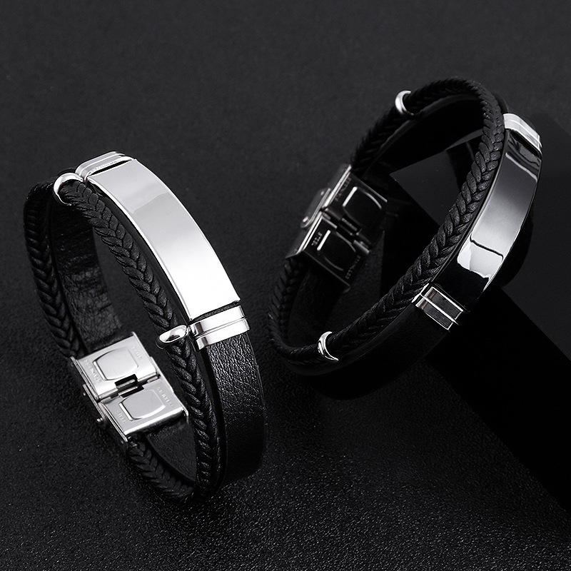 Body Jewelry Titanium - Custom Stainless Steel Bracelet Simple Casual