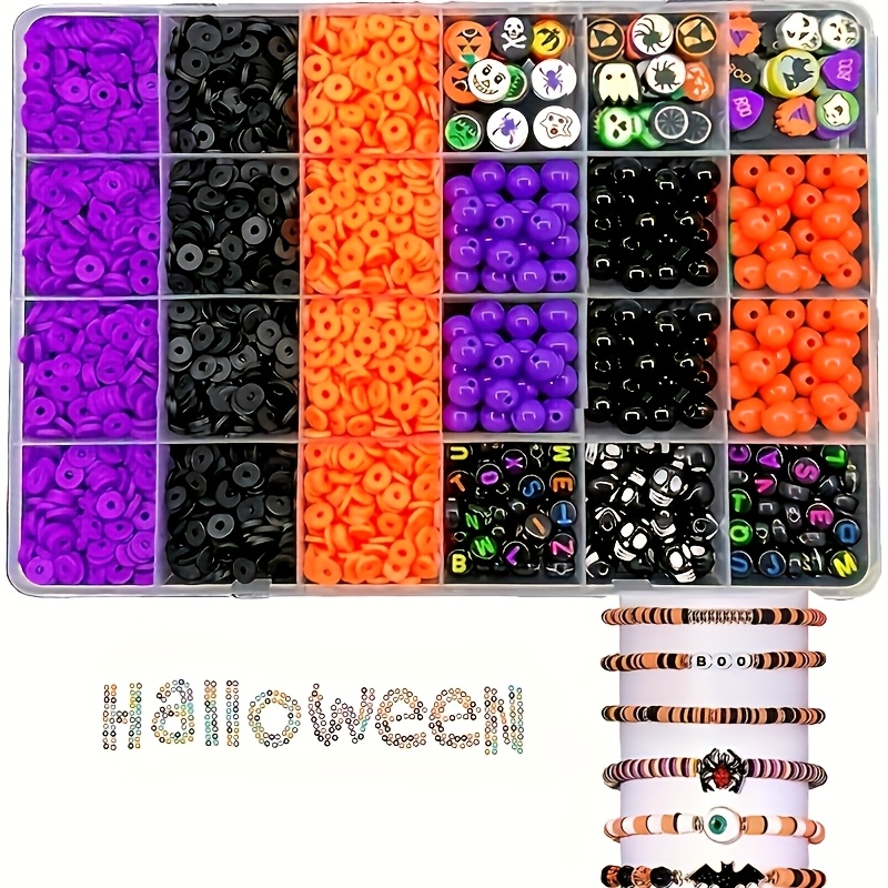 Body Jewelry Organizer - 2700pcs， Halloween colored round bead soft