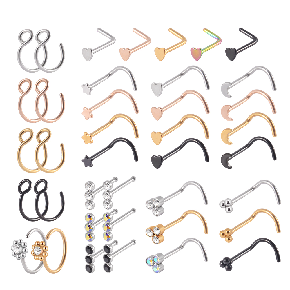 Body Jewelry Storage - 2-12PCS/Lot 316L Surgical Steel Nose Stud