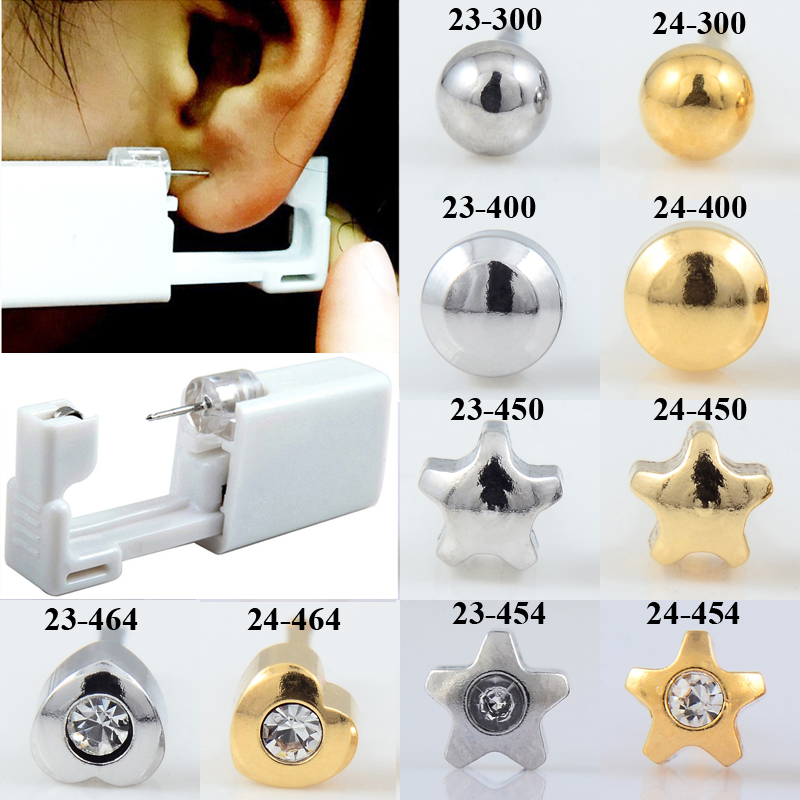 Body Jewelry Storage - 24pcs/Box No Pain Ear Piercing Kit