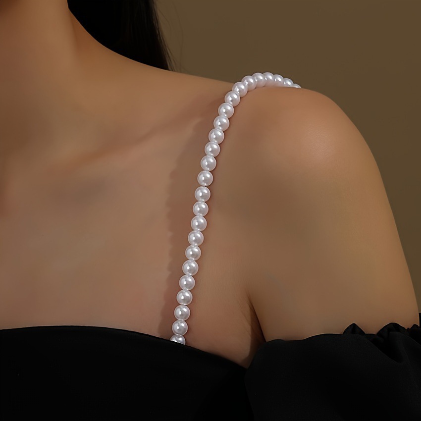 Body Jewelry Retainers - 1 elegant vintage imitation pearl shoulder