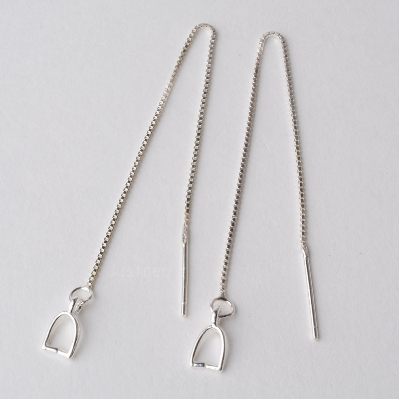 Body Jewelry Organizer - earwire,solid 925 sterling silver ear thread,