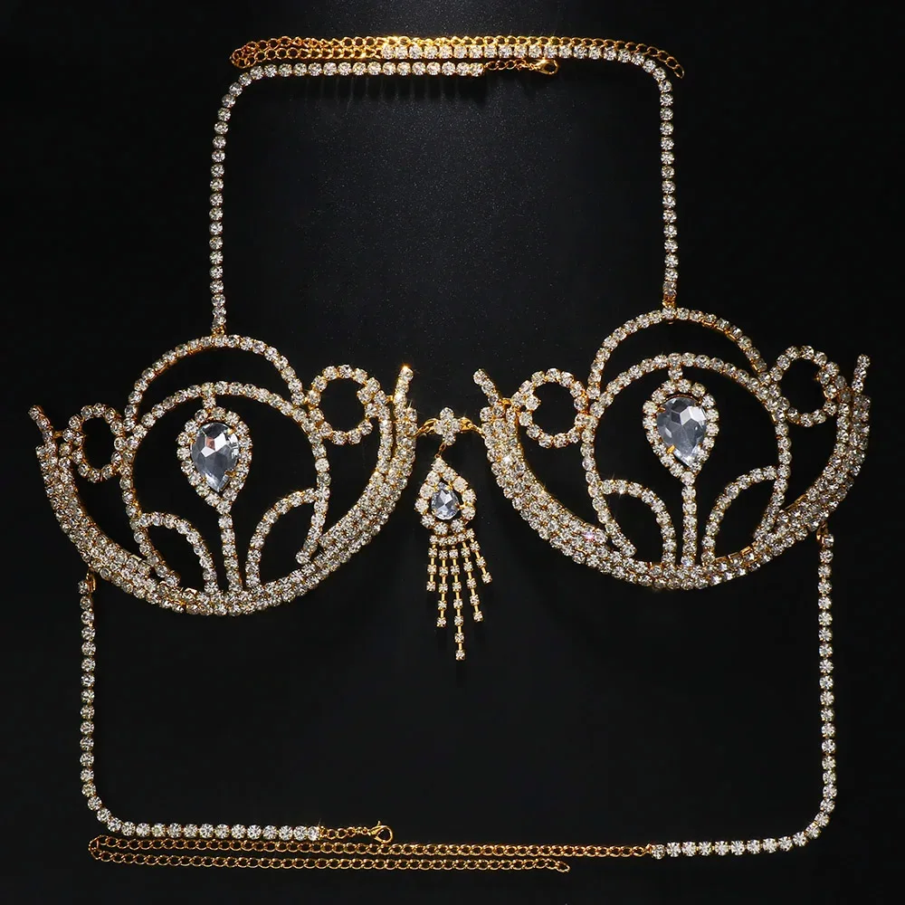 Luxury Rhinestone Bikini Bra G - Body Jewelry Retainers review and price