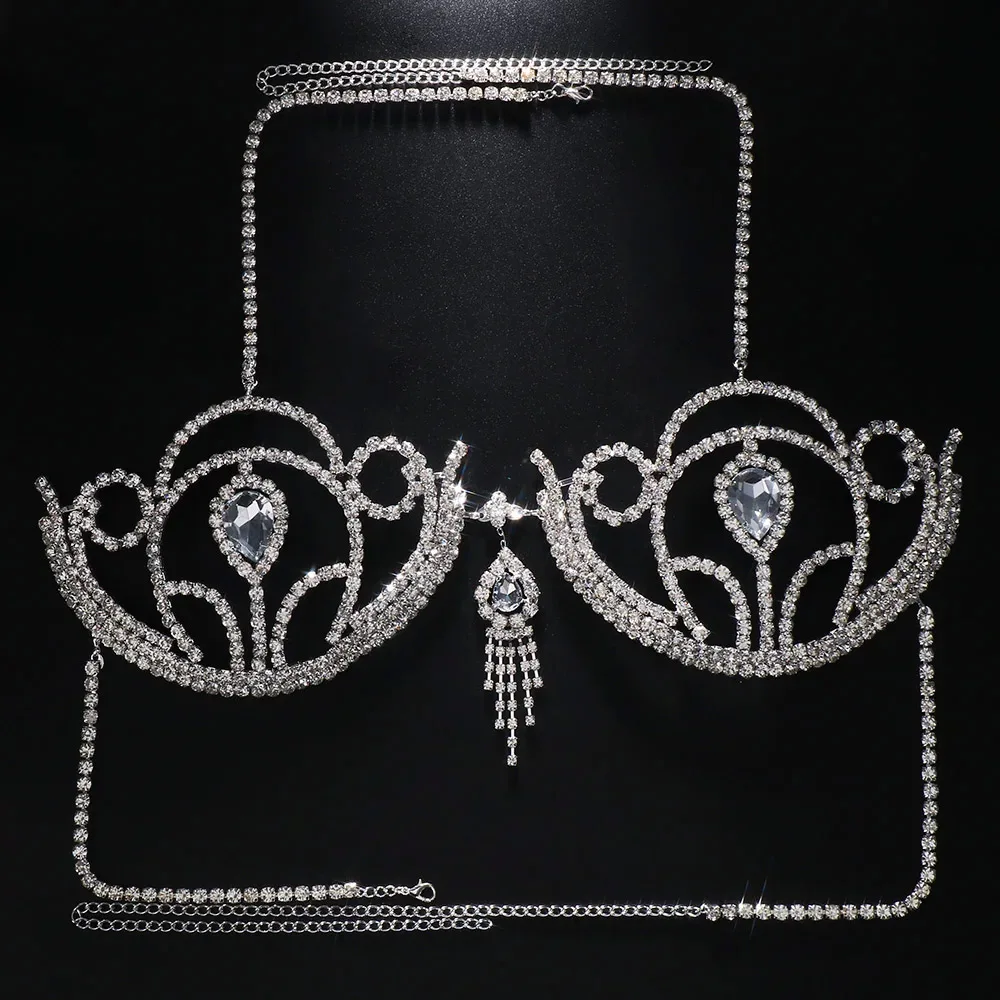 Luxury Rhinestone Bikini Bra G - Body Jewelry Retainers review and price