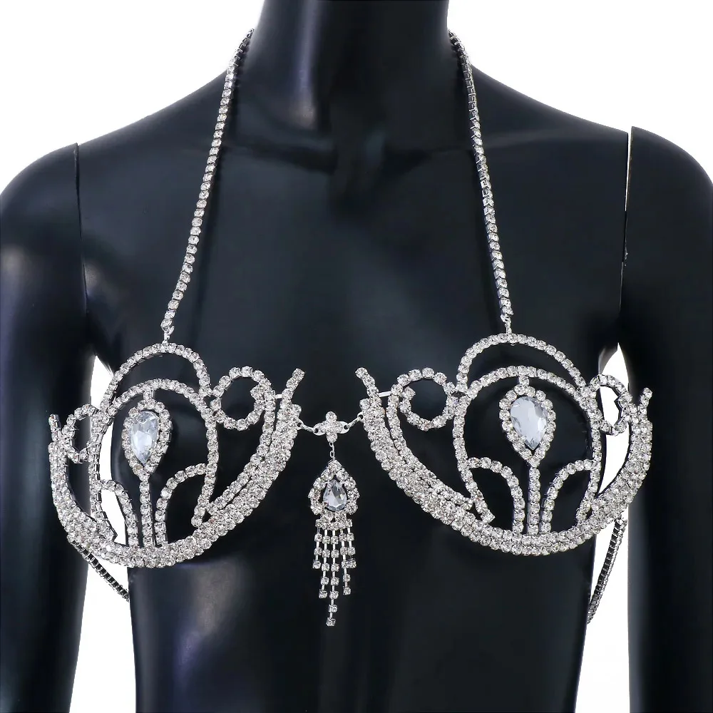 Luxury Rhinestone Bikini Bra G - Body Jewelry Retainers review and price