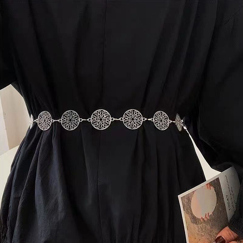 Elegant Round Metal Belt For W - Body Jewelry Dress review and price