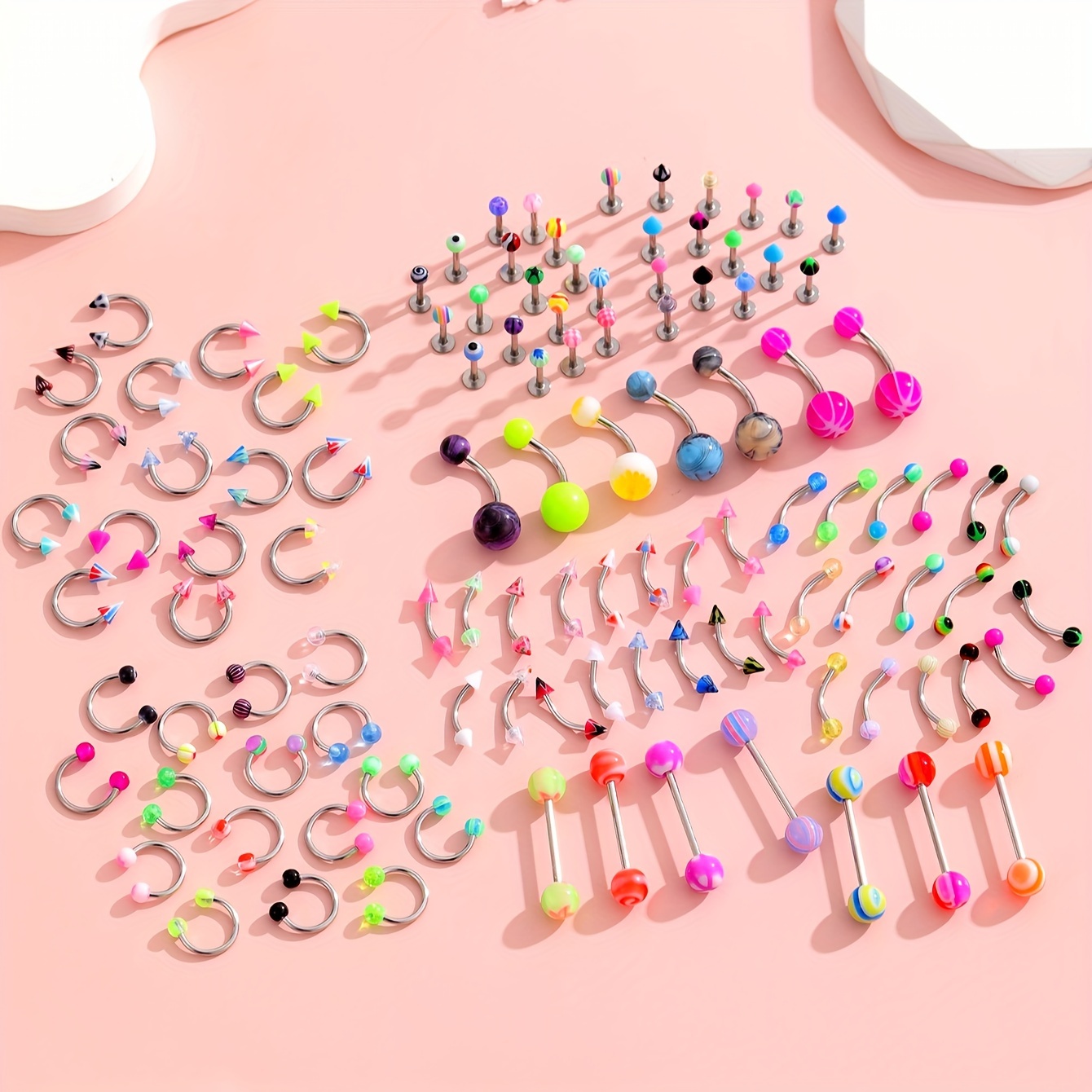 45/80/110Pcs Mix Styles Stainl - Body Jewelry Storage review and price