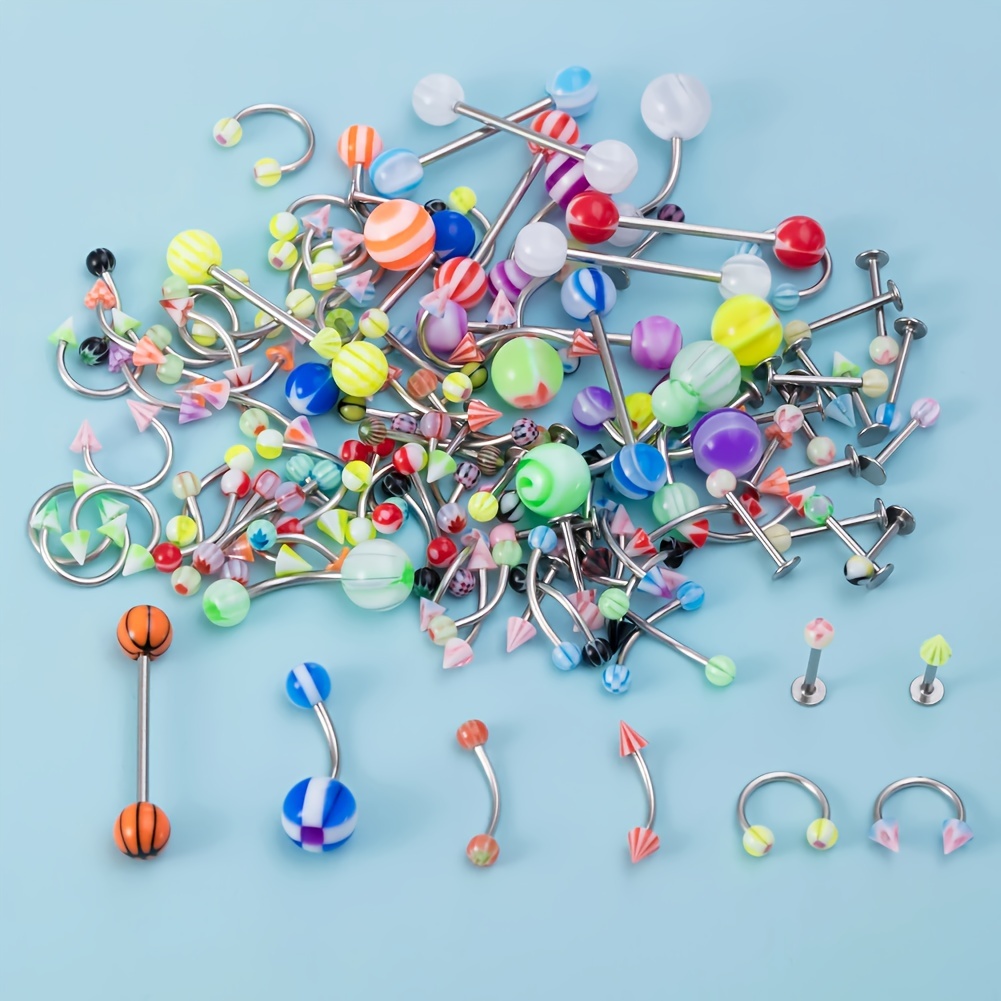 45/80/110Pcs Mix Styles Stainl - Body Jewelry Storage review and price
