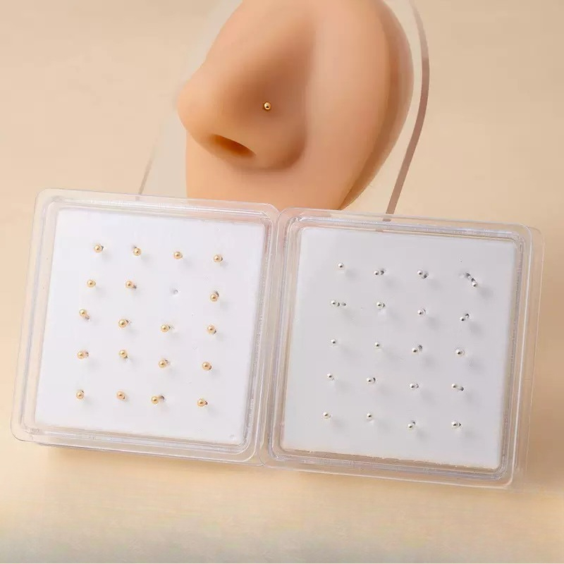 Silver Jewelry Box Nose Studs  - Body Jewelry Storage review and price