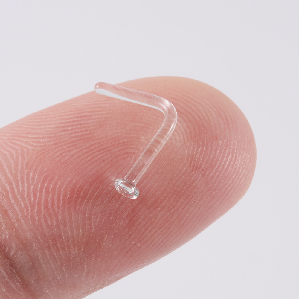 1PC Glass Nose Stud Transparen - Body Jewelry Storage review and price