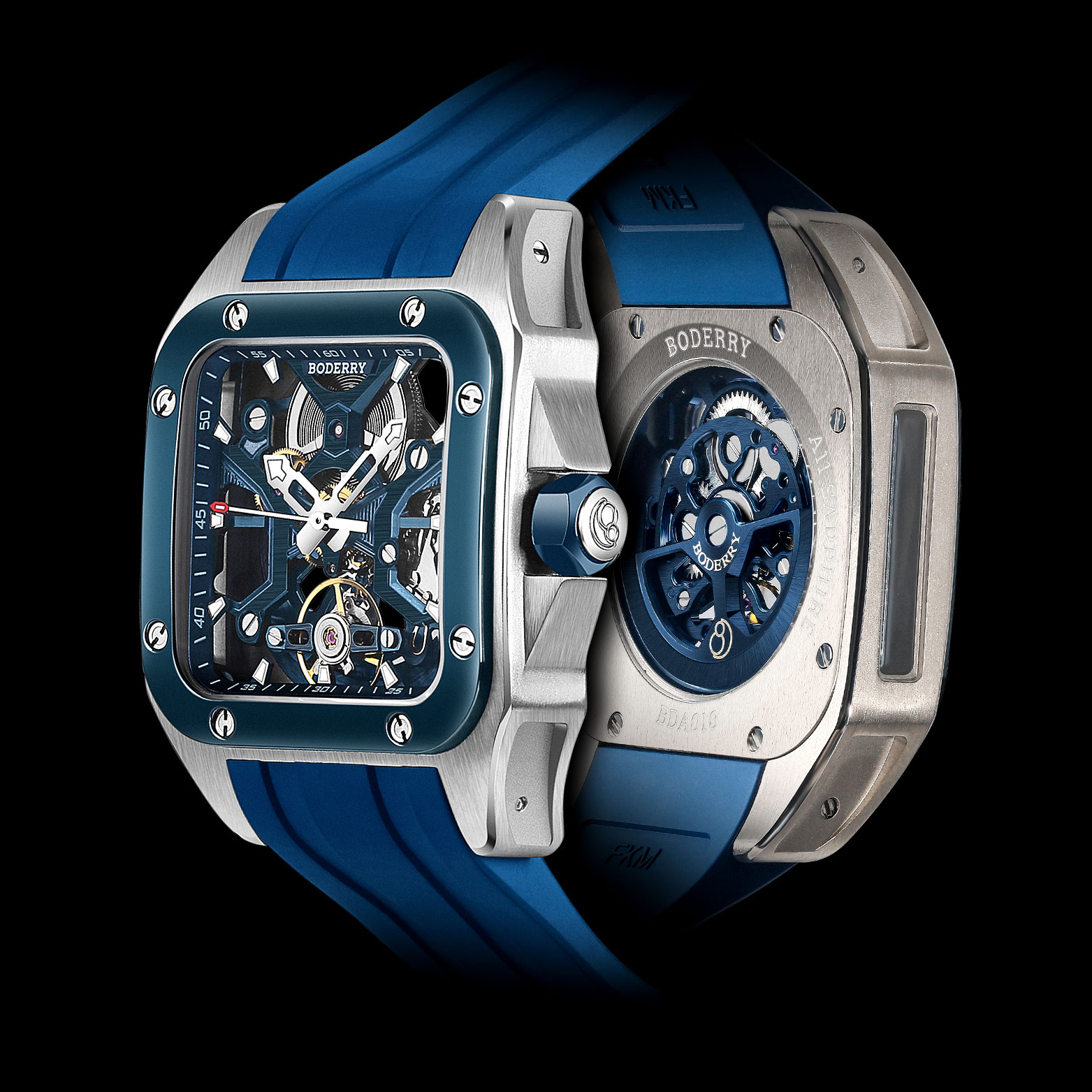 BODERRY Skeleton Watches Men's - Body Jewelry Titanium review and price
