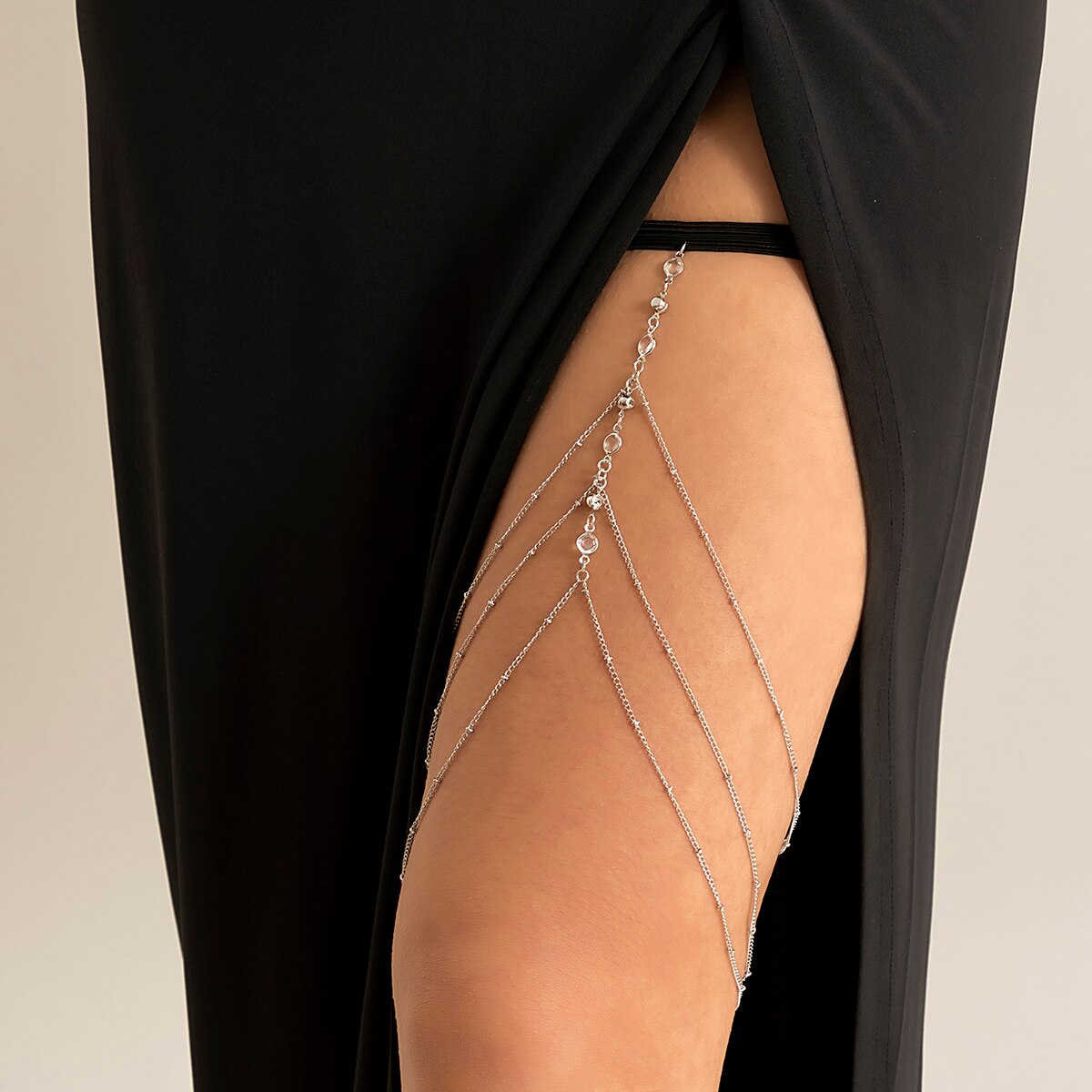 Boho Elastic Band Crystal Leg  - Body Jewelry Dress review and price