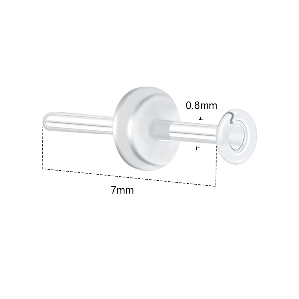 1/5PCS Glass Nose Stud Transpa - Body Jewelry Storage review and price