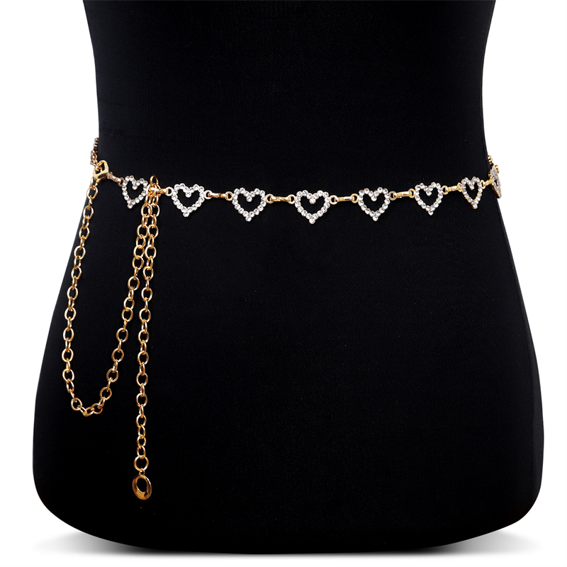 Fashion Rhinestone Heart Waist - Body Jewelry Dress review and price