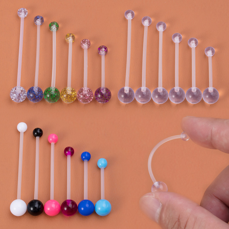 6pcs Flexible Navel Piercing A - Industrial Barbell Long review and price