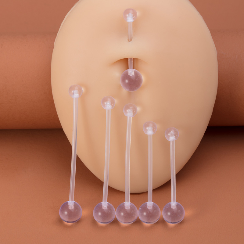 6pcs Flexible Navel Piercing A - Industrial Barbell Long review and price