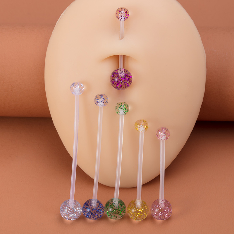 6pcs Flexible Navel Piercing A - Industrial Barbell Long review and price