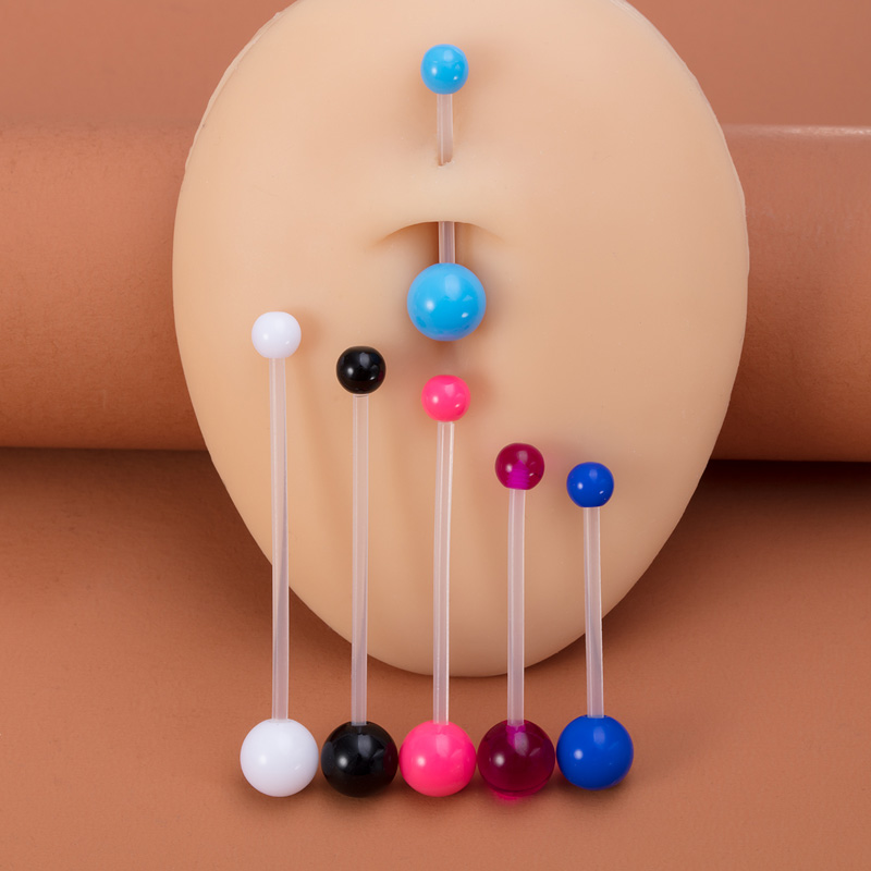 6pcs Flexible Navel Piercing A - Industrial Barbell Long review and price