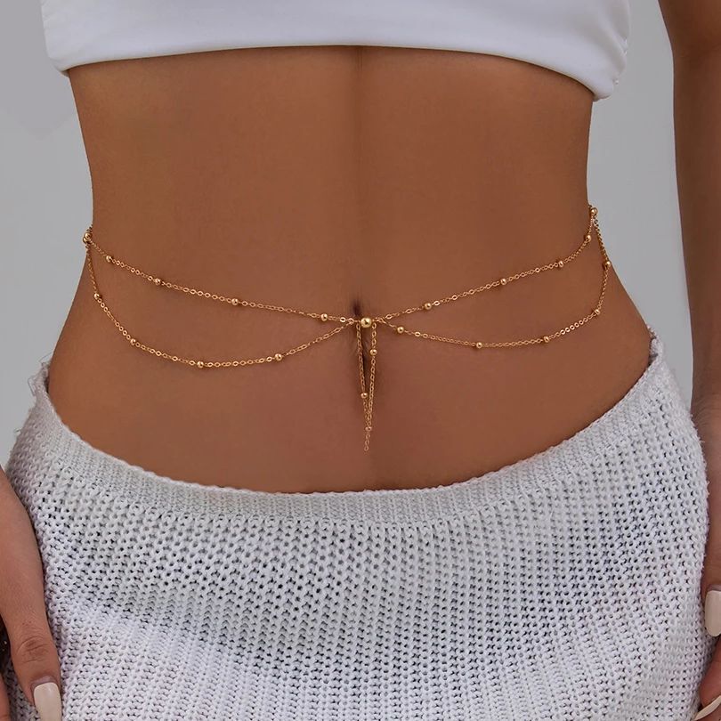 KunJoe Multilayer Gold Color T - Body Jewelry Dress review and price