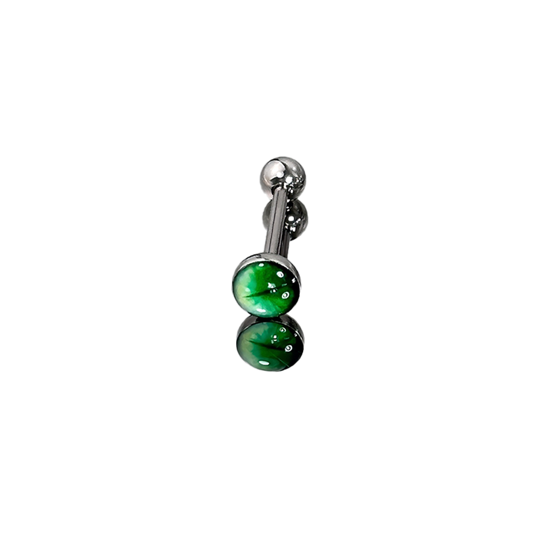 1Pc High-Quality Trendy Green  - Body Jewelry Titanium review and price