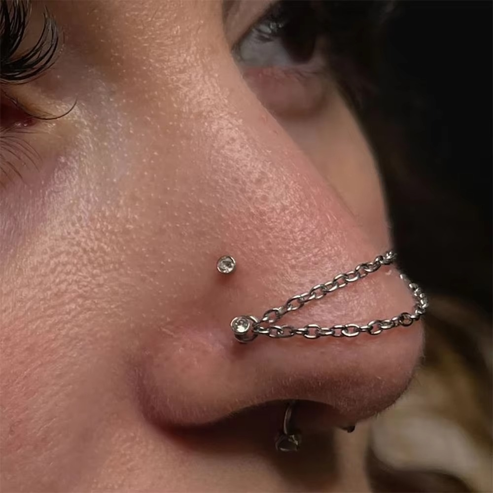 Fashion Titanium Nose Chain Do - Body Jewelry Titanium review and price
