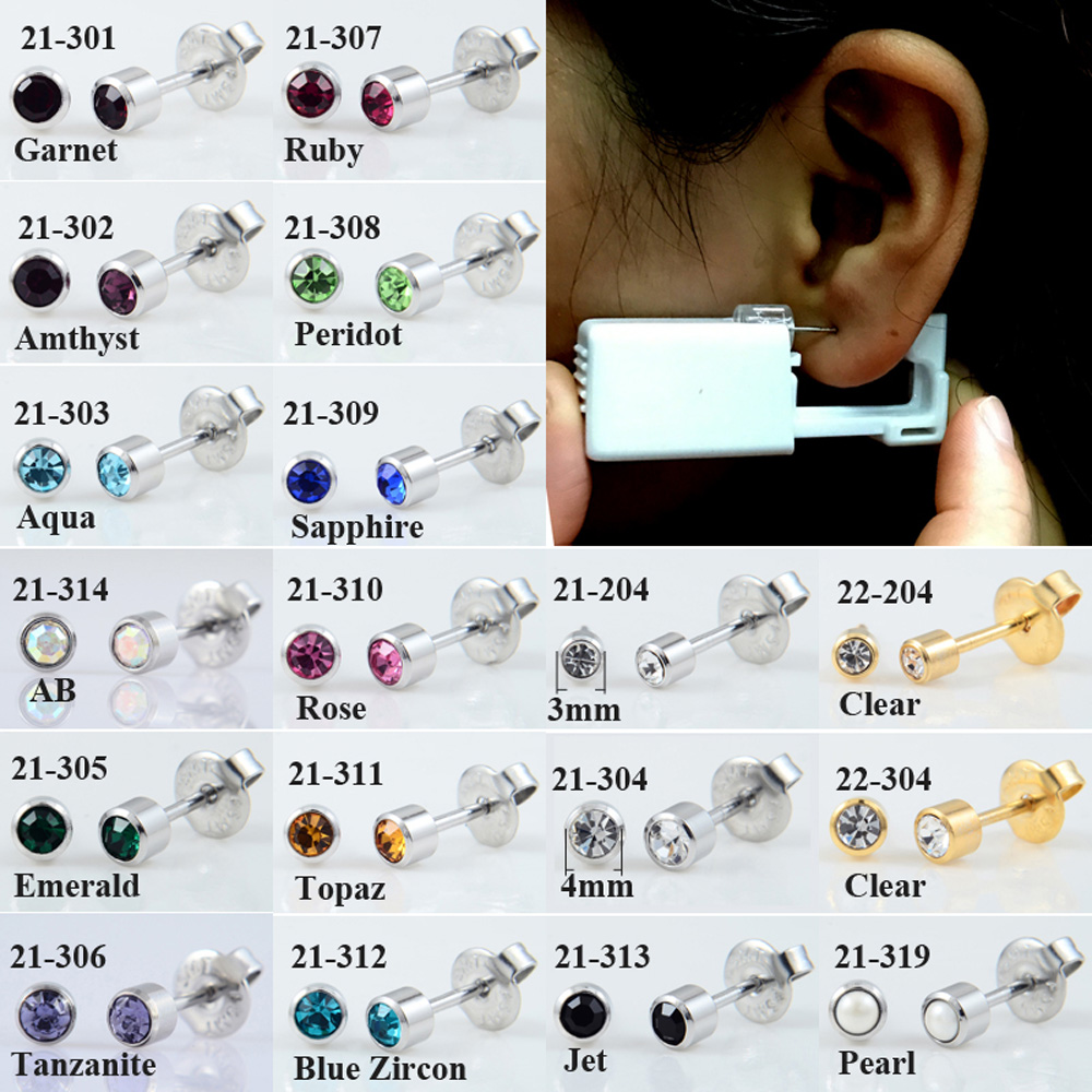 24pcs/Box No Pain Ear Piercing - Body Jewelry Storage review and price