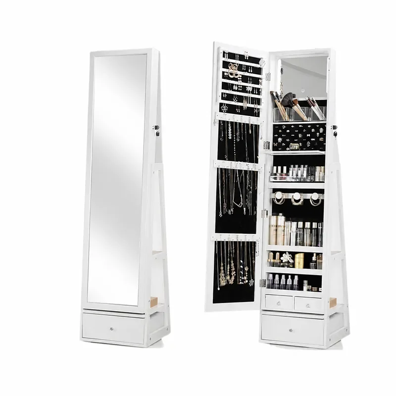 Rotating Full Body Floor Mirro - Body Jewelry Storage review and price