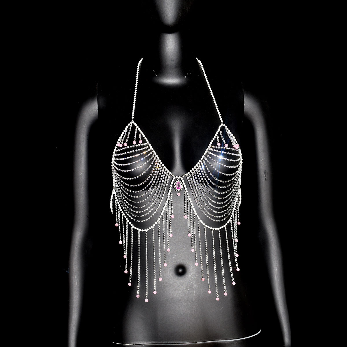 Stylish Rhinestone Bra Jewelry - Body Jewelry Dress review and price