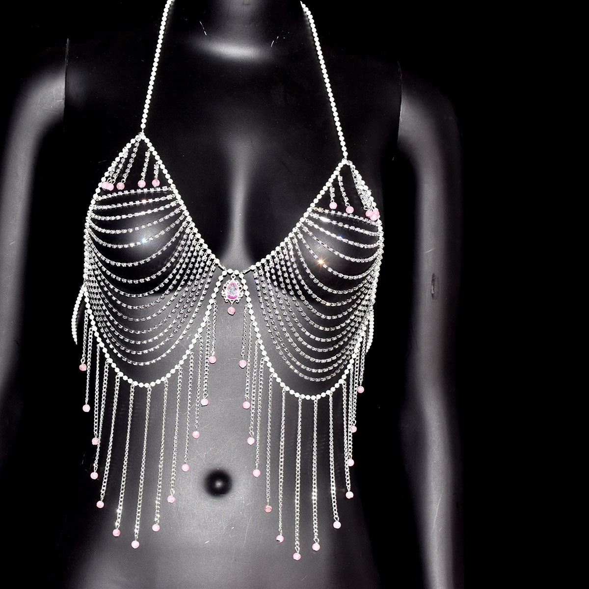 Stylish Rhinestone Bra Jewelry - Body Jewelry Dress review and price