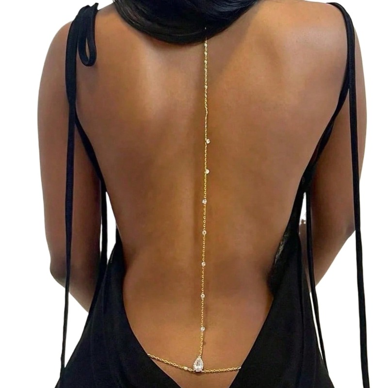 Bride Backless Rhinestone Wate - Body Jewelry Dress review and price