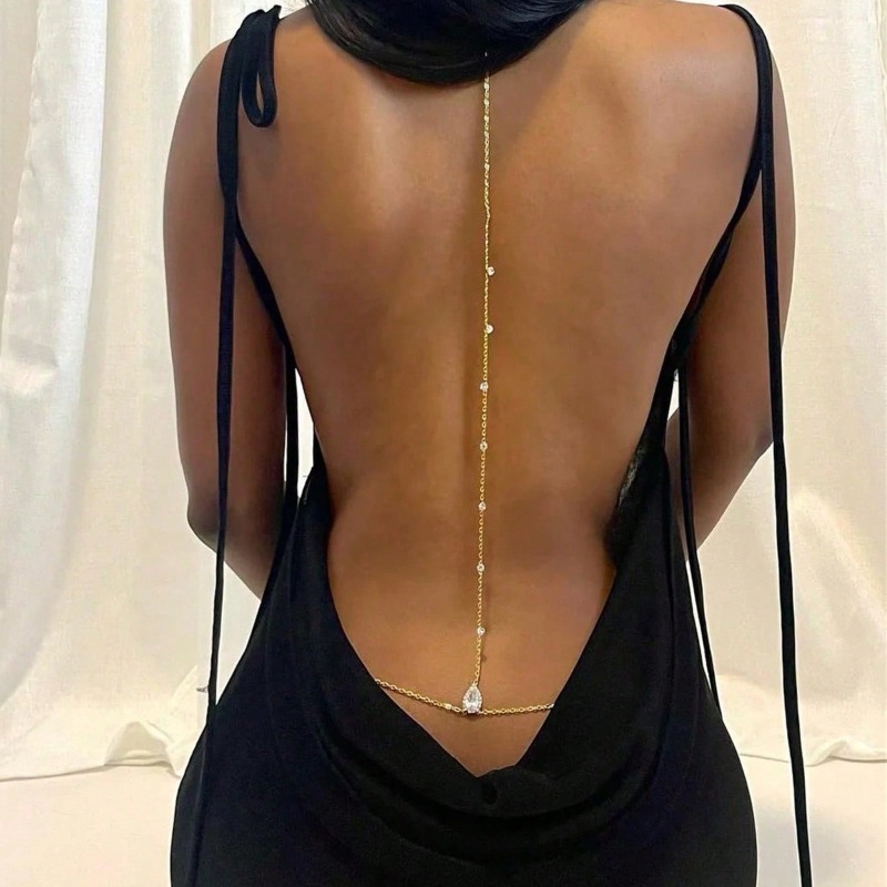 Bride Backless Rhinestone Wate - Body Jewelry Dress review and price