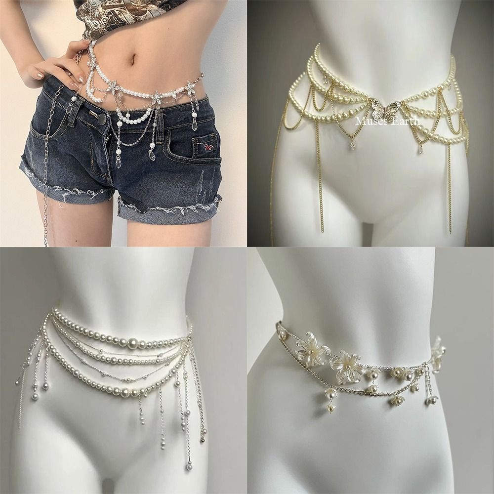 Fashion Elegant Pearl Waist Ch - Body Jewelry Ends review and price