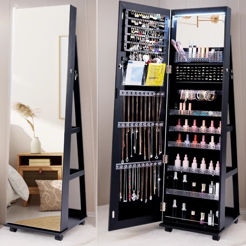 Solid wood rotating floor-stan - Body Jewelry Storage review and price
