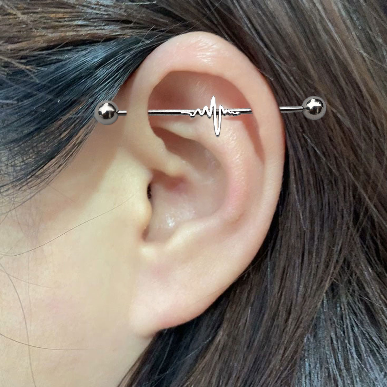 1PC 16G Stainless Steel Long I - Industrial Barbell Long review and price