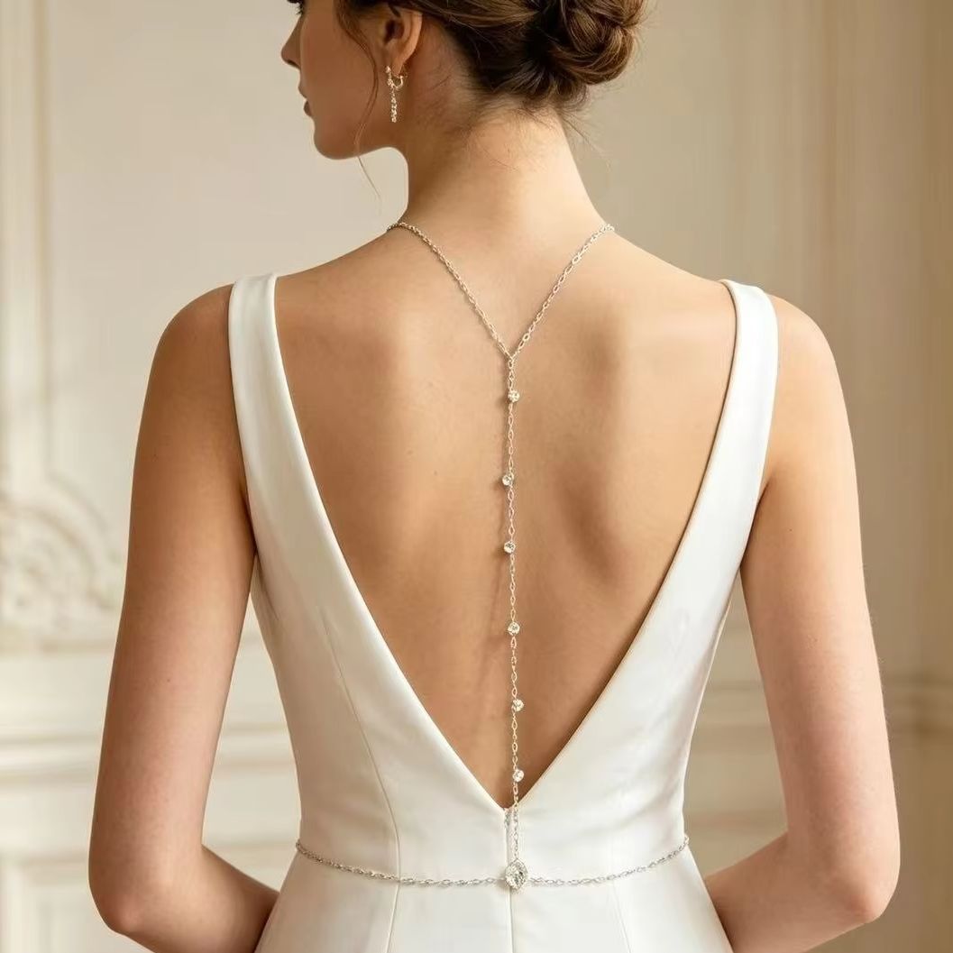 Back Body Chain Zircon Spine C - Body Jewelry Dress review and price