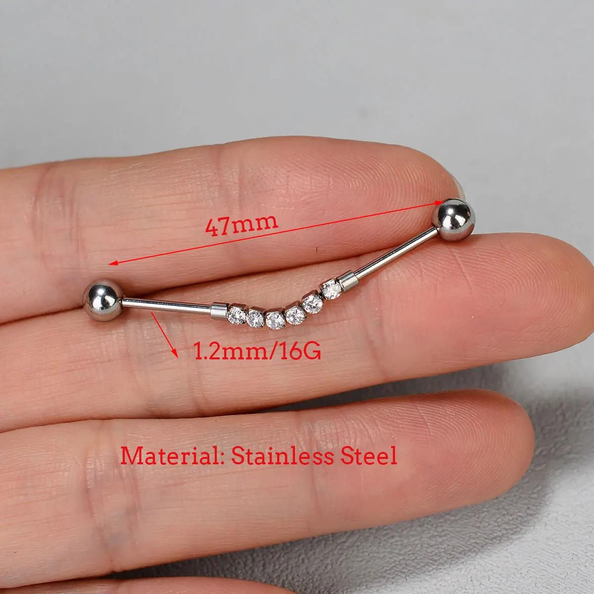 1PC Stainless Steel Long Indus - Industrial Barbell Long review and price